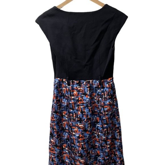 Milly Navy Geometric Print Sleeveless Mini Dress Modern Chic Classic - Picture 2 of 10